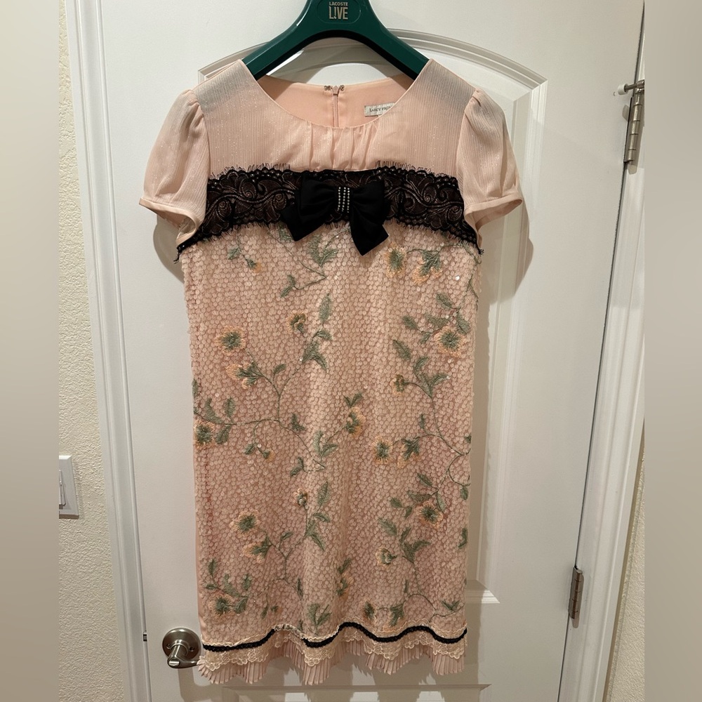 Pink Ruffled Tiered Babydoll Dress for Wedding Guests